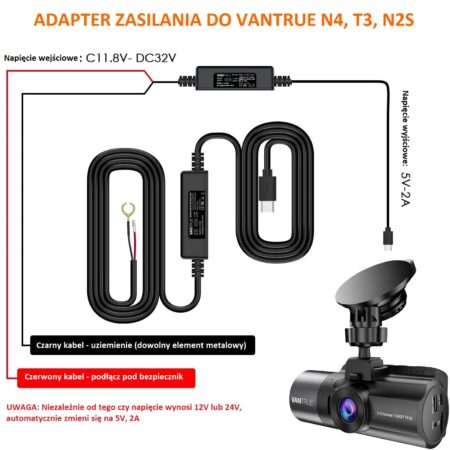 adapter zasilania vantrue n4