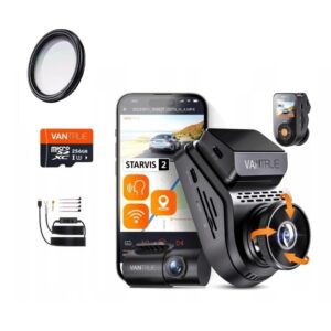 Kamera samochodowa Vantrue S1 PRO + 256gb + vp01 + cpl